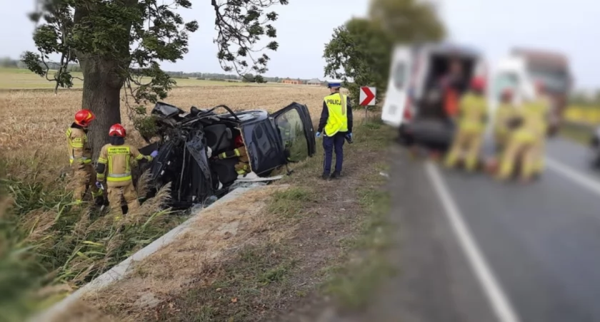 Wypadek w Dąbroszynie na DK25 