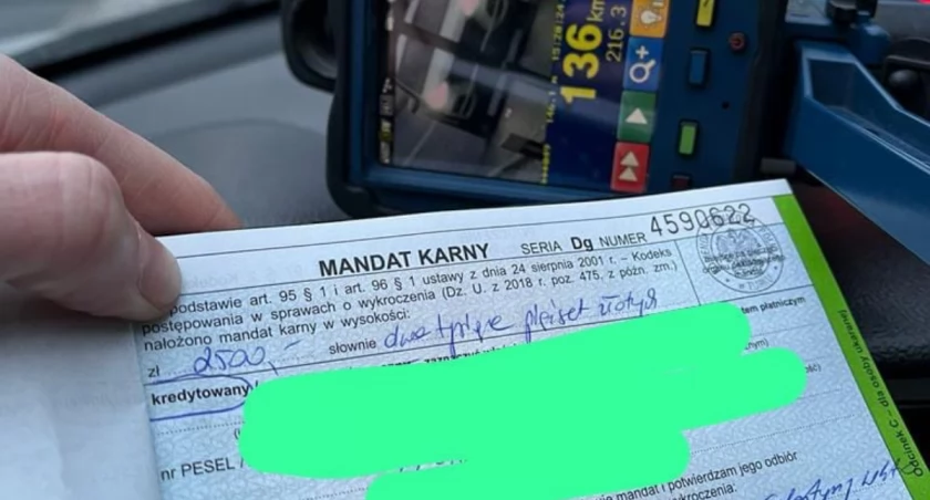 Jechał o 76 km za szybko. 