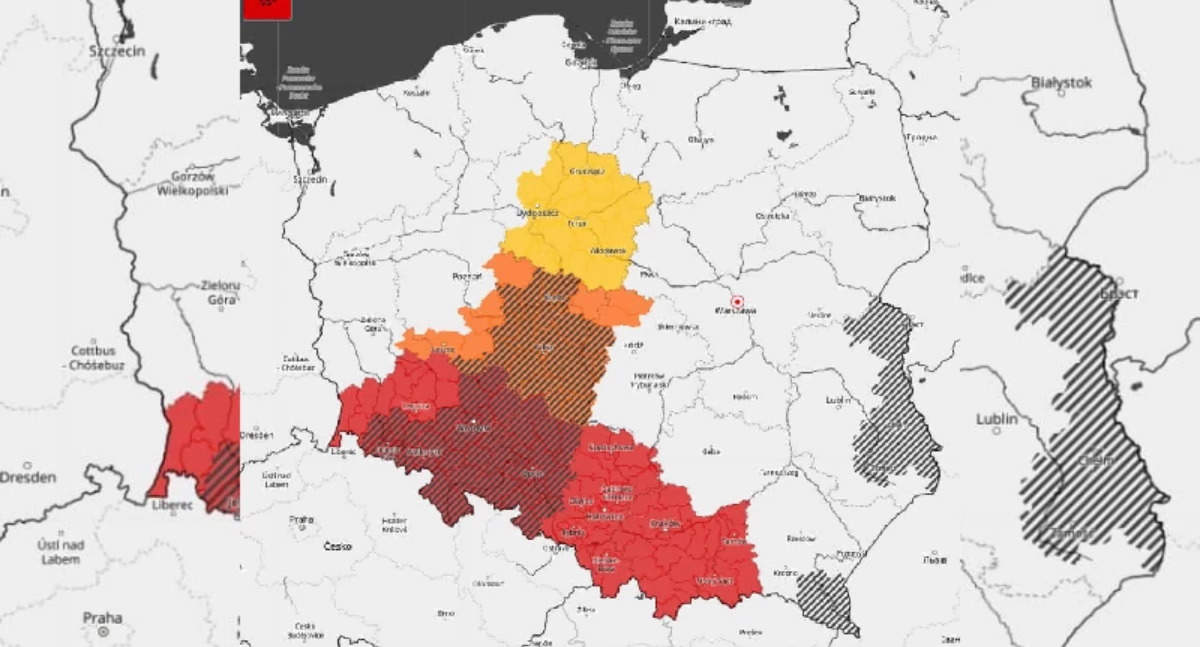 Atrakcje-Ciekawostki-Rekreacja, regionie obowiązują ostrzeżenia stopnia intensywnych opadach deszczu - zdjęcie, fotografia