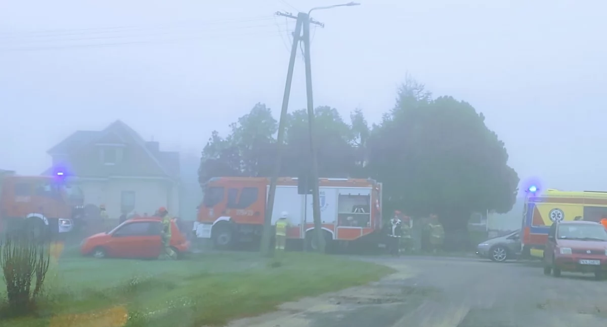 Wypadki drogowe, Wypadek Węglewie - zdjęcie, fotografia