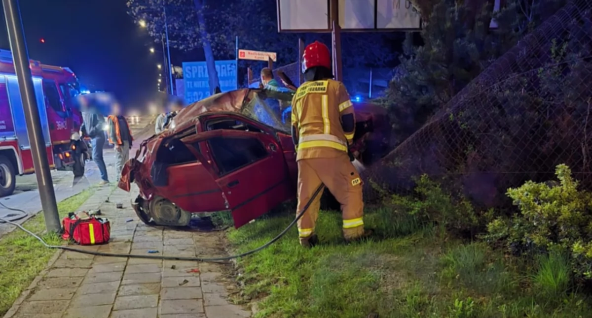 Wypadki drogowe, Wypadek Przemysłowej Koninie - zdjęcie, fotografia