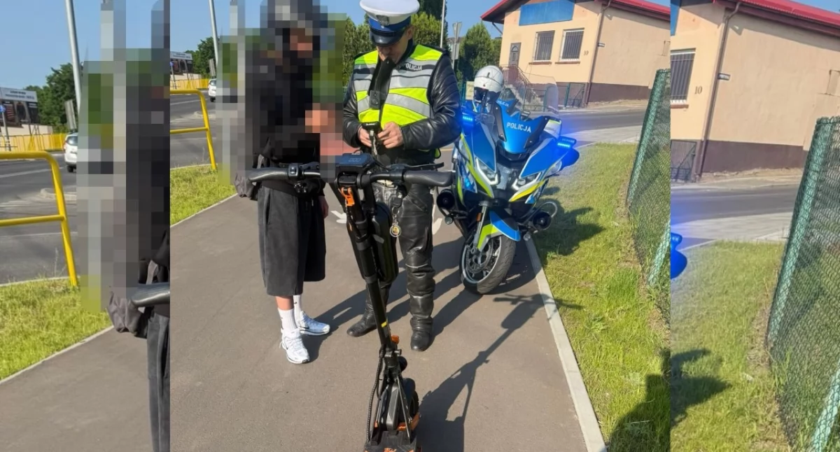 Kronika kryminalna, szybko hulajnodze nastolatek zatrzymany przez policję! - zdjęcie, fotografia