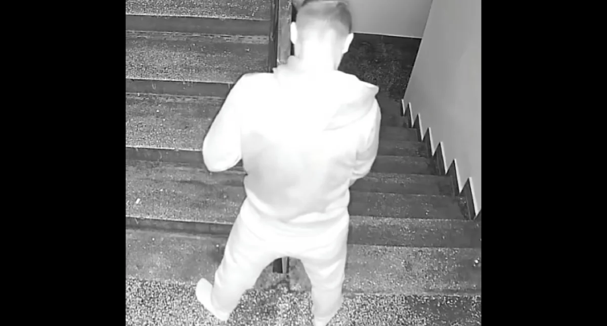 Kronika kryminalna, Monitoring ujawnił nieobyczajne zachowanie klatce schodowej - zdjęcie, fotografia