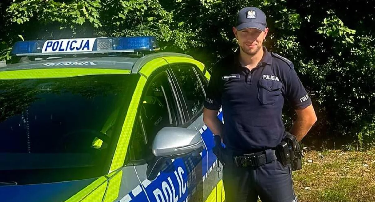 Komunikat Policji, Służba wolnego bohater Tuliszkowa uratował życie służbą - zdjęcie, fotografia