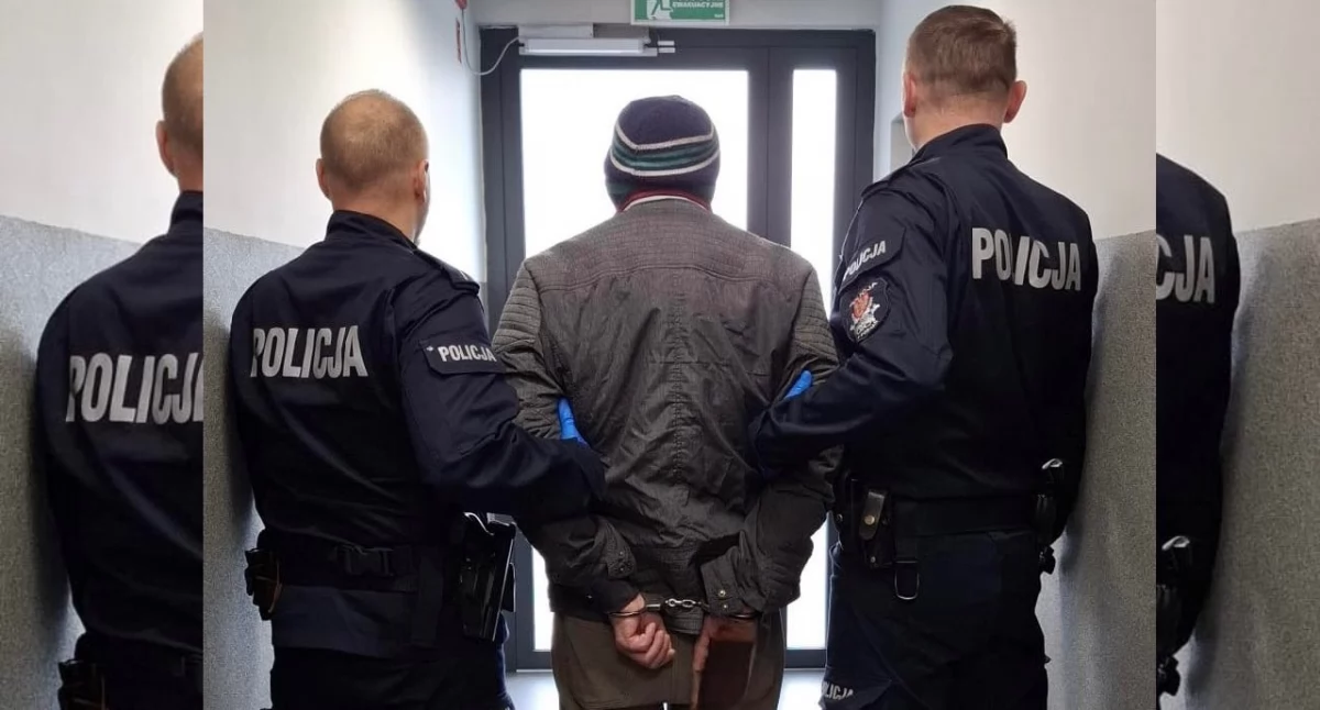 Kronika kryminalna, latek uszkodził drzwi wpadł ręce policji poszukiwany przez - zdjęcie, fotografia