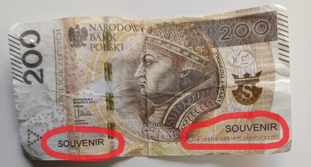 Kronika kryminalna, Fałszywe banknoty obiegu! Policja Słupcy ostrzega przed „souvenirami” - zdjęcie, fotografia