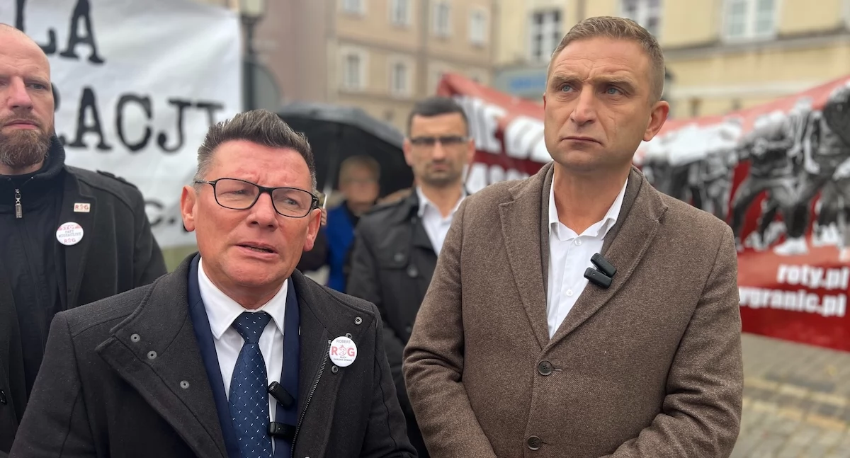 Partie i polityka, Obrony Granic ostro polityce rządu „Nie pozwolimy niszczenie Polski wynaradawianie Polaków” - zdjęcie, fotografia