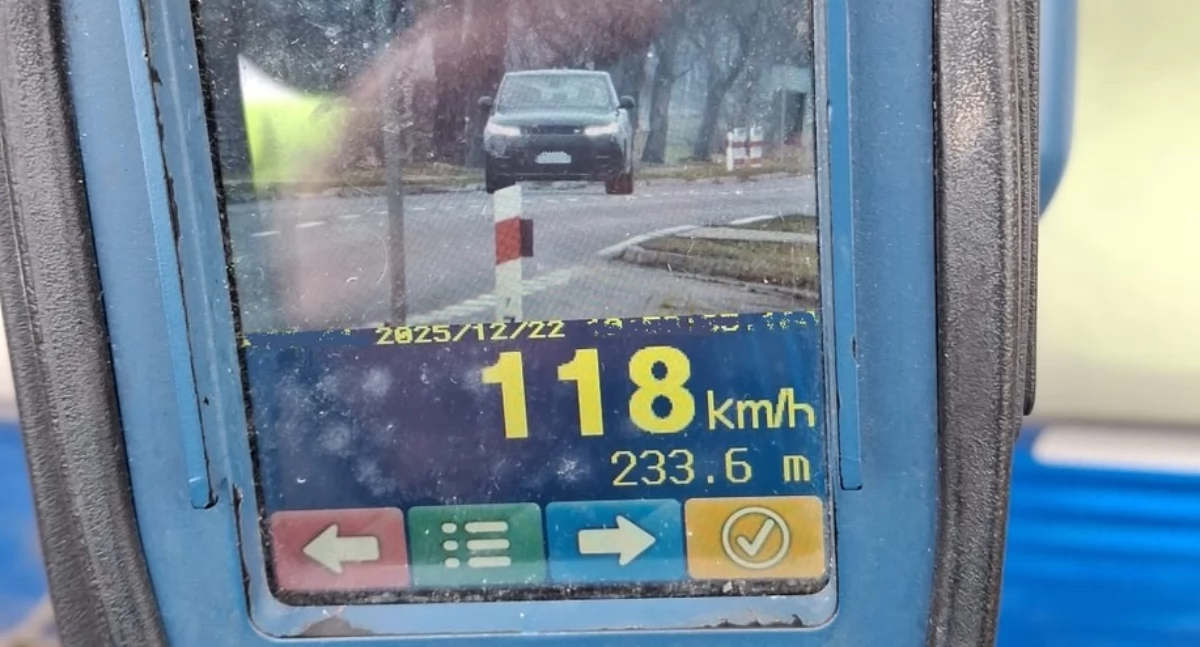 Kronika kryminalna, godzinę terenie zabudowanym Kierowca stracił prawo jazdy - zdjęcie, fotografia