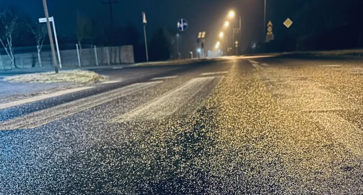 Komunikaty, Gołoledź oblodzenia drogach Koninie okolicach ostrzega służby apelują ostrożność - zdjęcie, fotografia