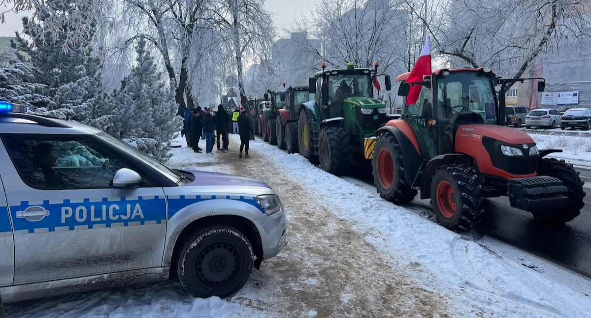 Partie i polityka, Protest rolników Koninie przeciwko umowie Mercosur - zdjęcie, fotografia
