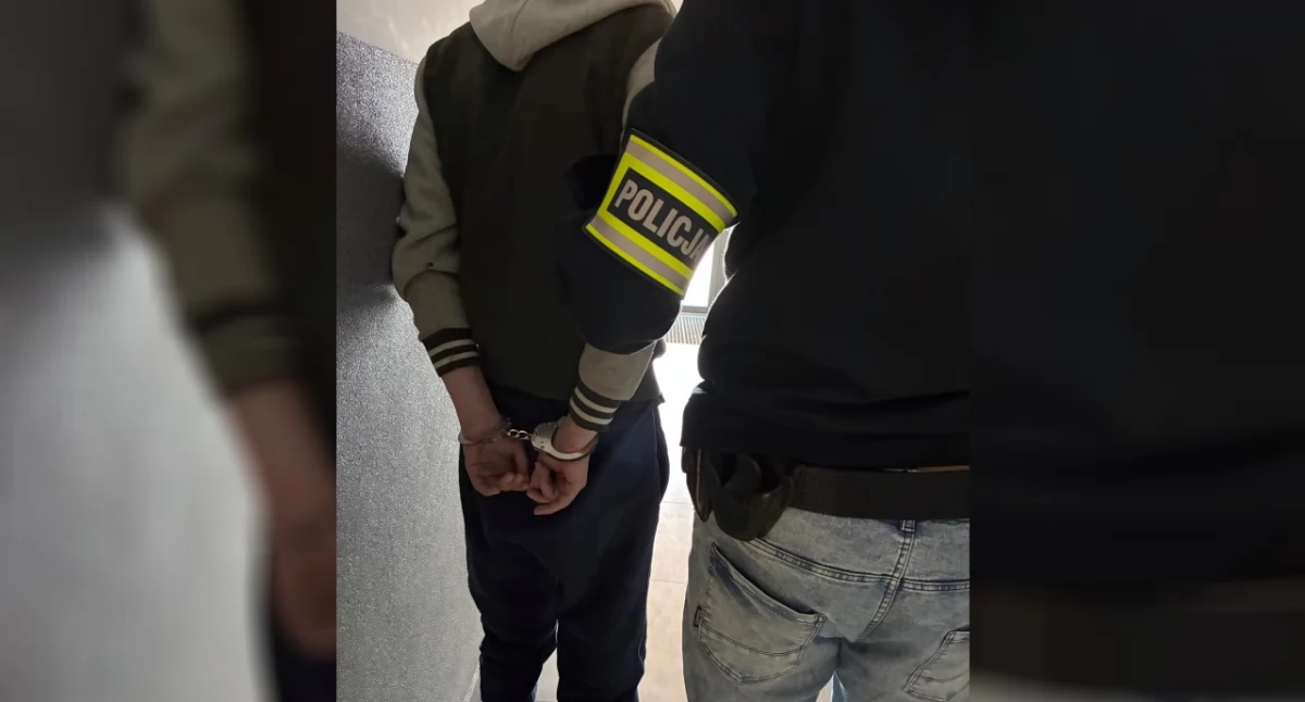 Kronika kryminalna, Kradzież markecie Sprawca szybko zatrzymany przez policję - zdjęcie, fotografia
