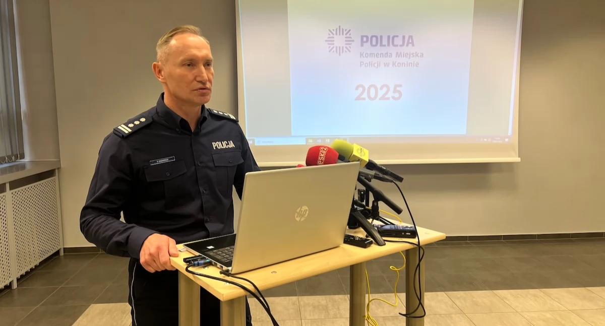 Komunikat Policji, Bezpieczeństwo mieszkańców Konina regionu Komendant policji podsumował - zdjęcie, fotografia