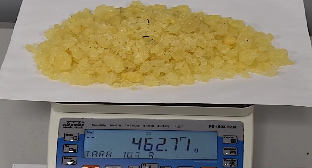 Kronika kryminalna, Zatrzymanie narkotyki powiecie tureckim latek aresztowany miesiące blisko kilogram środków odurzających zabezpieczony - zdjęcie, fotografia