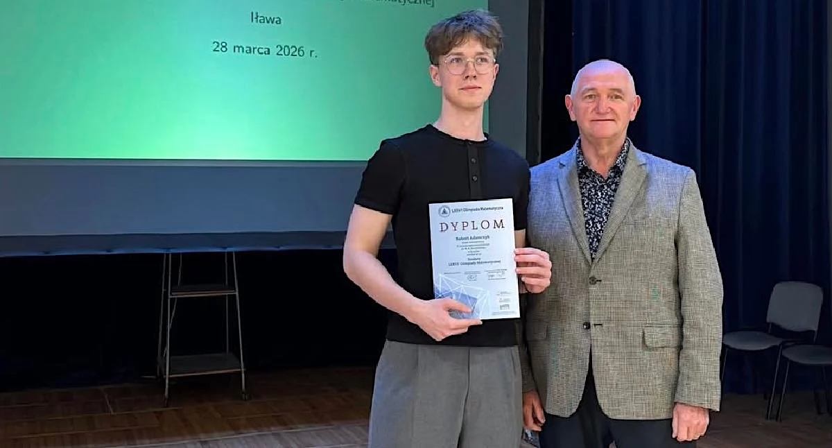 Atrakcje-Ciekawostki-Rekreacja, Wielki sukces matematyczny! Robert Adamczyk Koninie finalistą Olimpiady Matematycznej - zdjęcie, fotografia