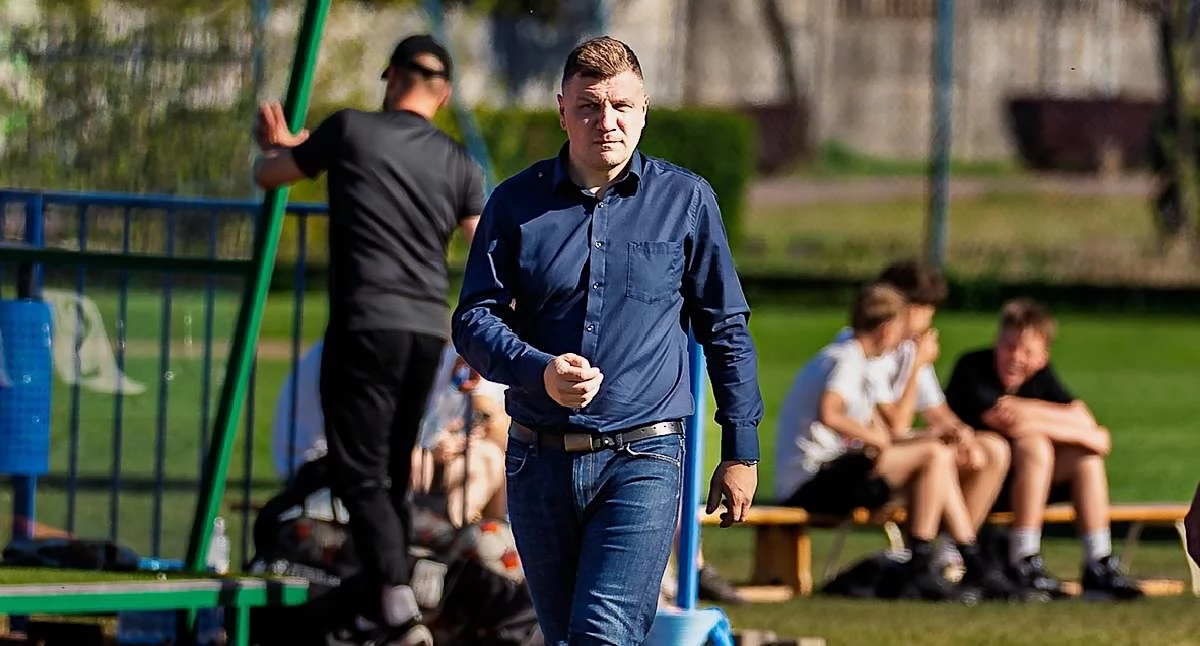 Trener Tomasz Pozorski    fot. Sokół Kleczew