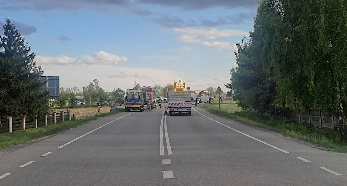 Wypadek na K25 w Modle Królewskiej