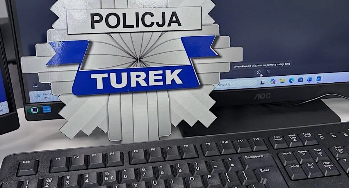 Komunikat Policji, Coraz więcej oszustw internetowych regionie Policja ostrzega mieszkańców Turku okolic - zdjęcie, fotografia