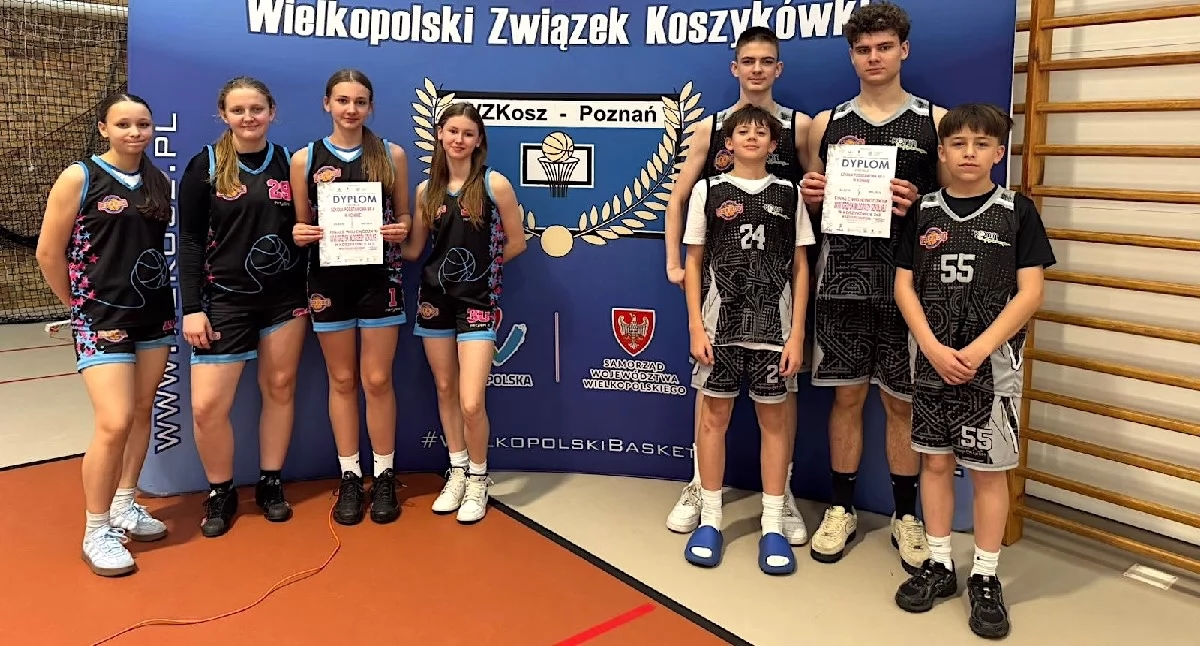Koszykówka, Wielki sukces młodych koszykarzy Konina czołówce Wielkopolski - zdjęcie, fotografia