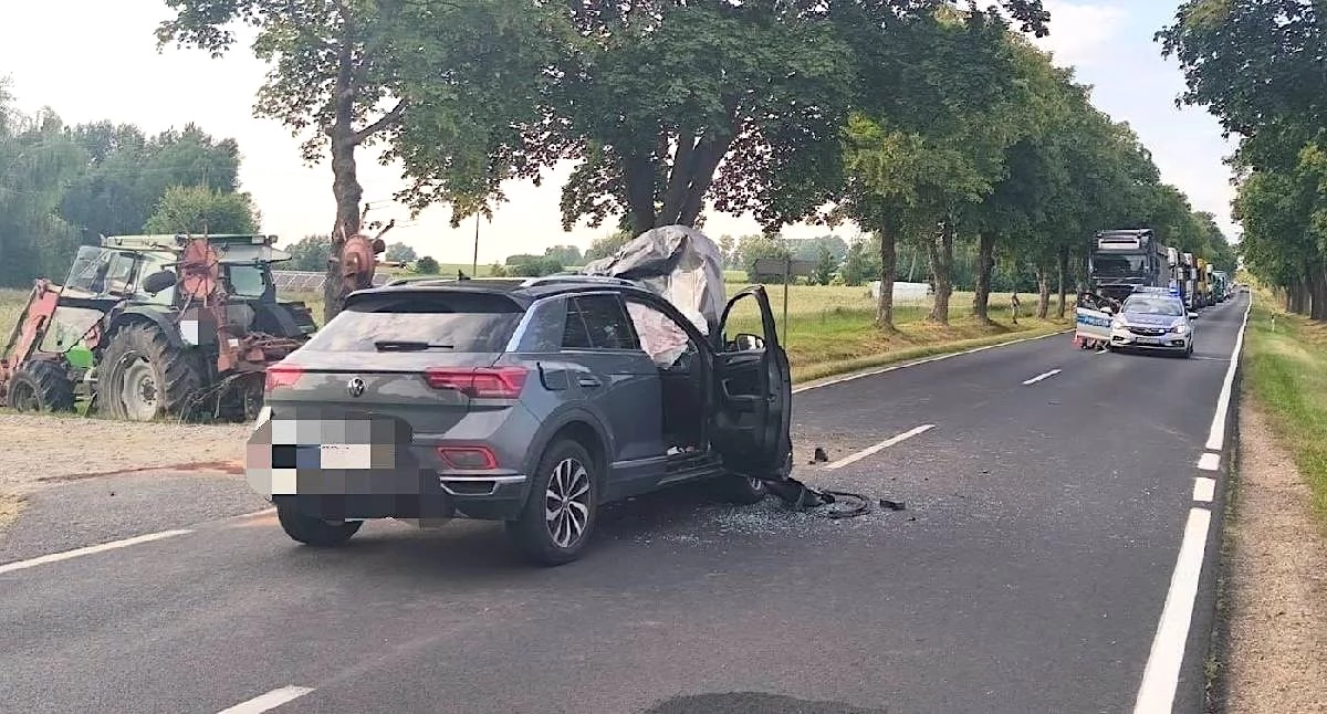 Wypadki drogowe, Zderzenie pojazdów Sokołowie Droga wojewódzka została całkowicie zablokowana - zdjęcie, fotografia