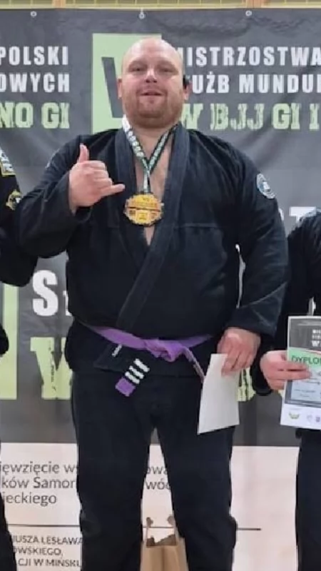 Dawid Kubalak z Konina mistrzem Polski. Policjant ponownie zachwycił na macie BJJ