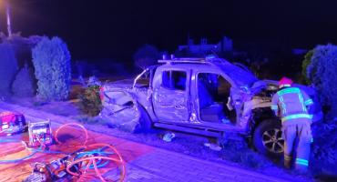 Wypadek samochodu osobowego z ciągnikiem rolniczym