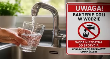 UWAGA! Bakterie coli w wodzie w gminie Ślesin. Sanepid ostrzega mieszkańców